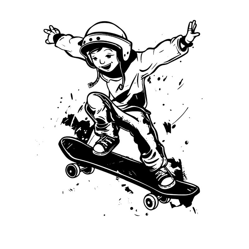 Skateboarder Junge
