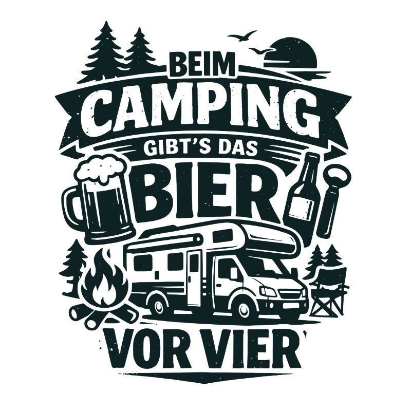 Bier Vor Vier Beim Camping