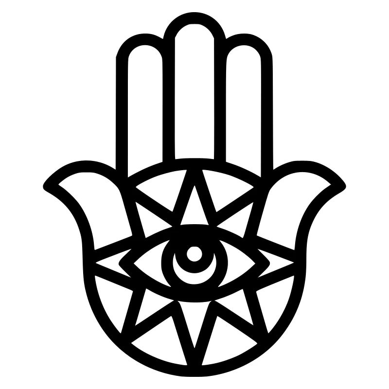 Silhouette de Fatima de la Main Hamsa