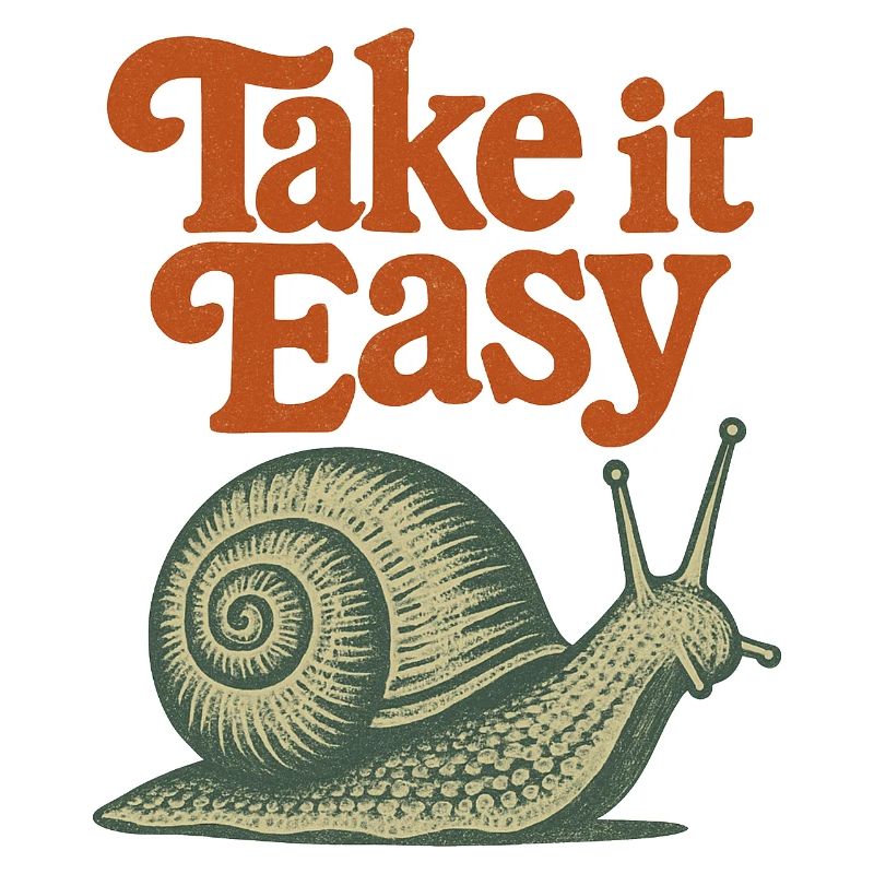 Take It Easy Snail Retro