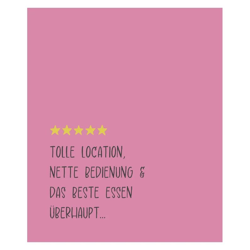 Gutes Essen Spruch Pink Design