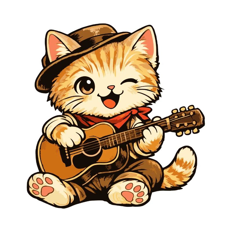 chat_guitare