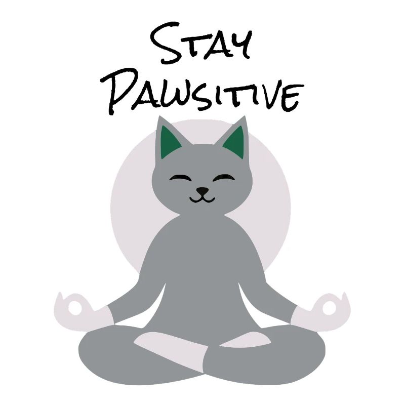 Chat méditant – Calm Zen Kitty Design