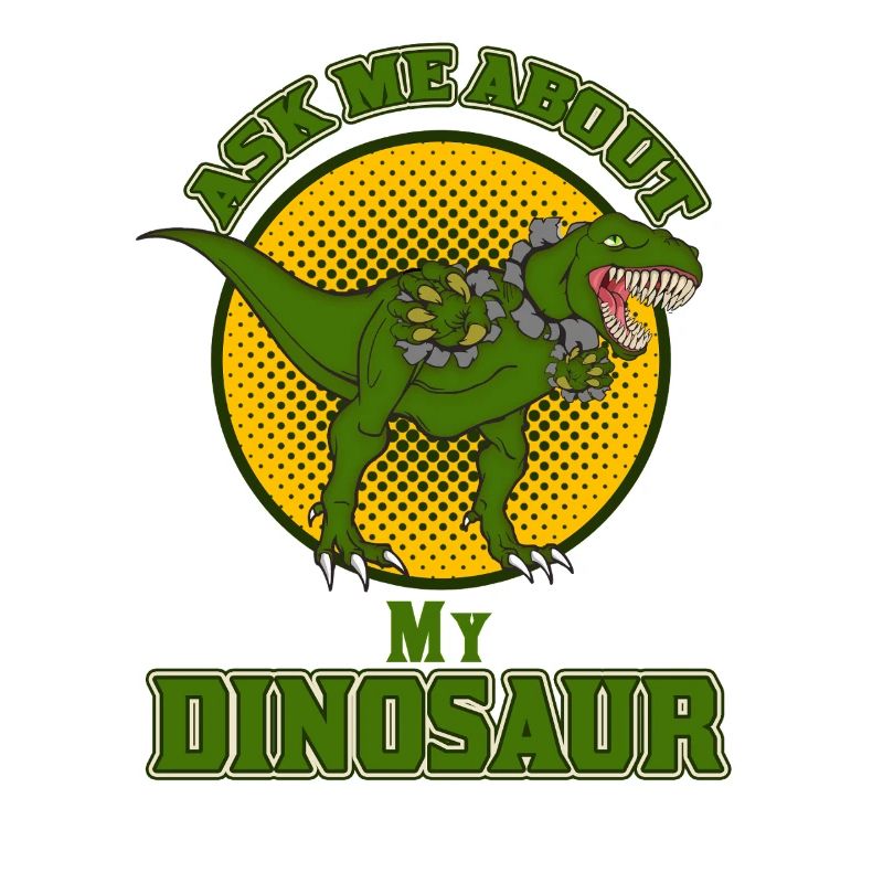 Demandez-moi ce que je suis sur le design drôle de dinosaure de T-Rex