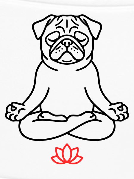 Mops Hund Zen Ausmalbild