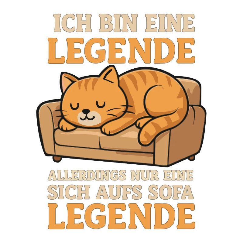 Sofa Legende Katze Lustiger Spruch