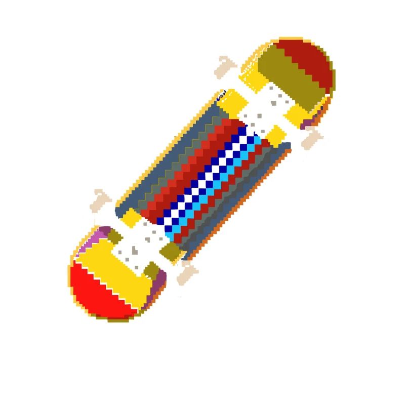 Skateboard Pixel Grafik