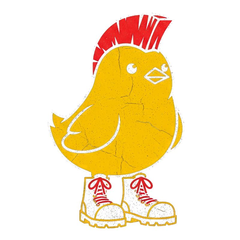 Punk chick with red shoes