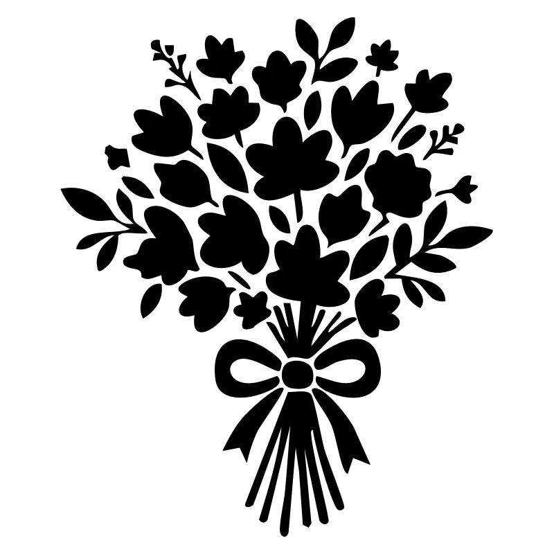 Bouquet de mariée – Design de mariage noir et blanc