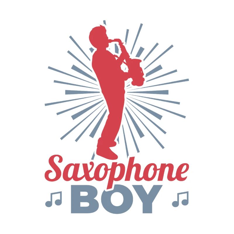 Boy playing saxophone