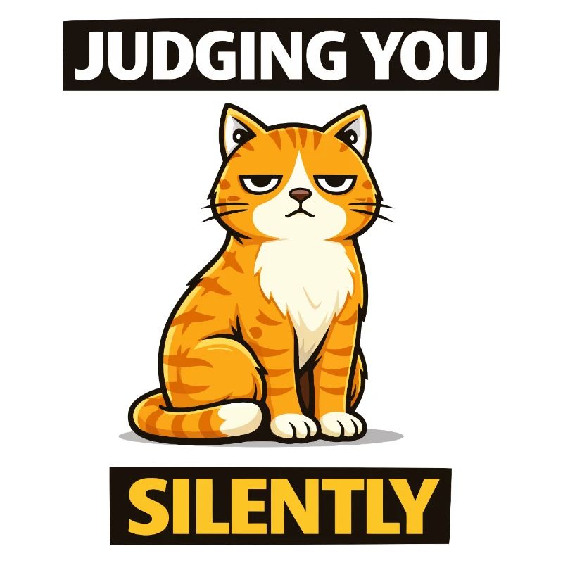 Sarcastic Cat “Judging You Silently”