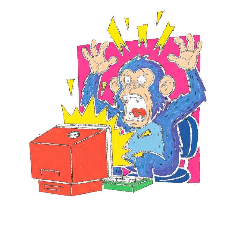 Monkey alarm on the computer