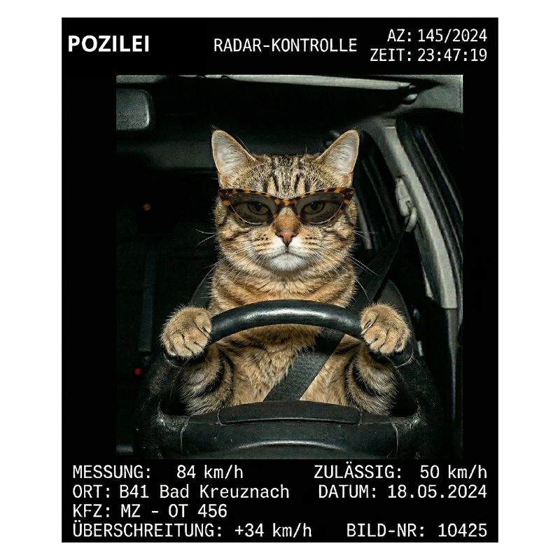 Katze Geblitzt
