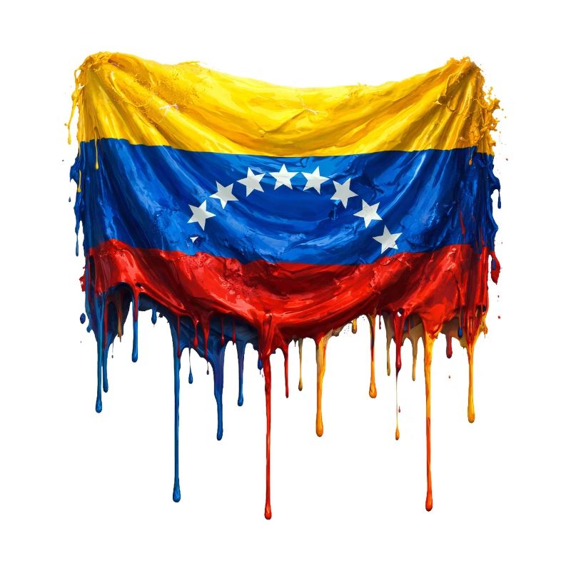 Largage du drapeau du Venezuela