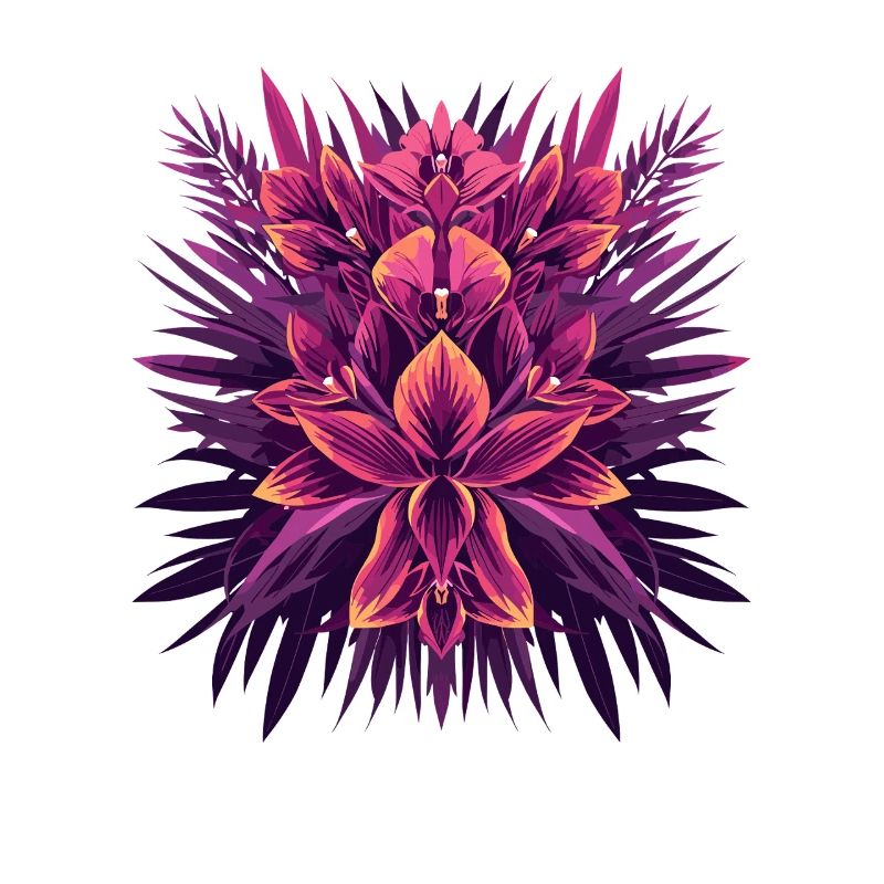 Kunstvoller Blütenmandala