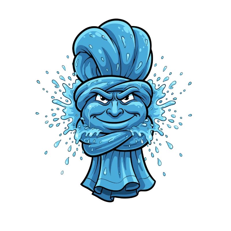 Serviette Ninja Bleue