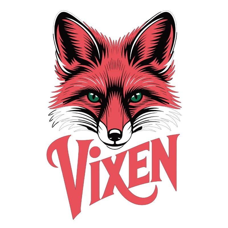 Vixen Fox Head Statement Shirt Wild Animal