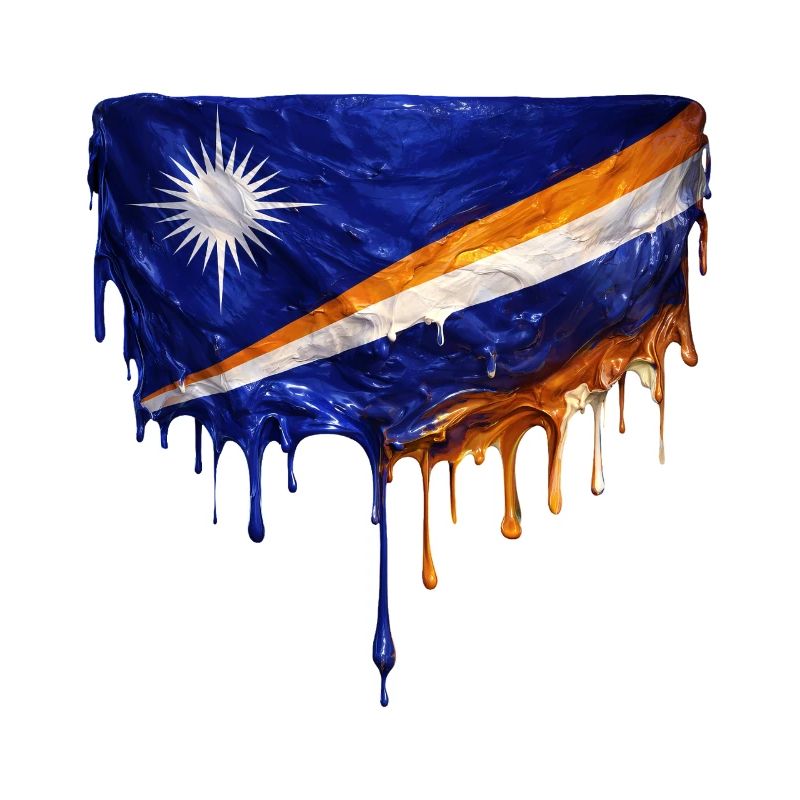 Marshall Islands Dripping Flag