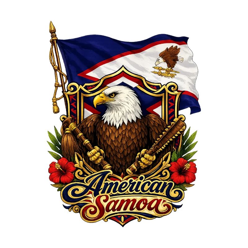 Drapeau de l’aigle des Samoa américaines