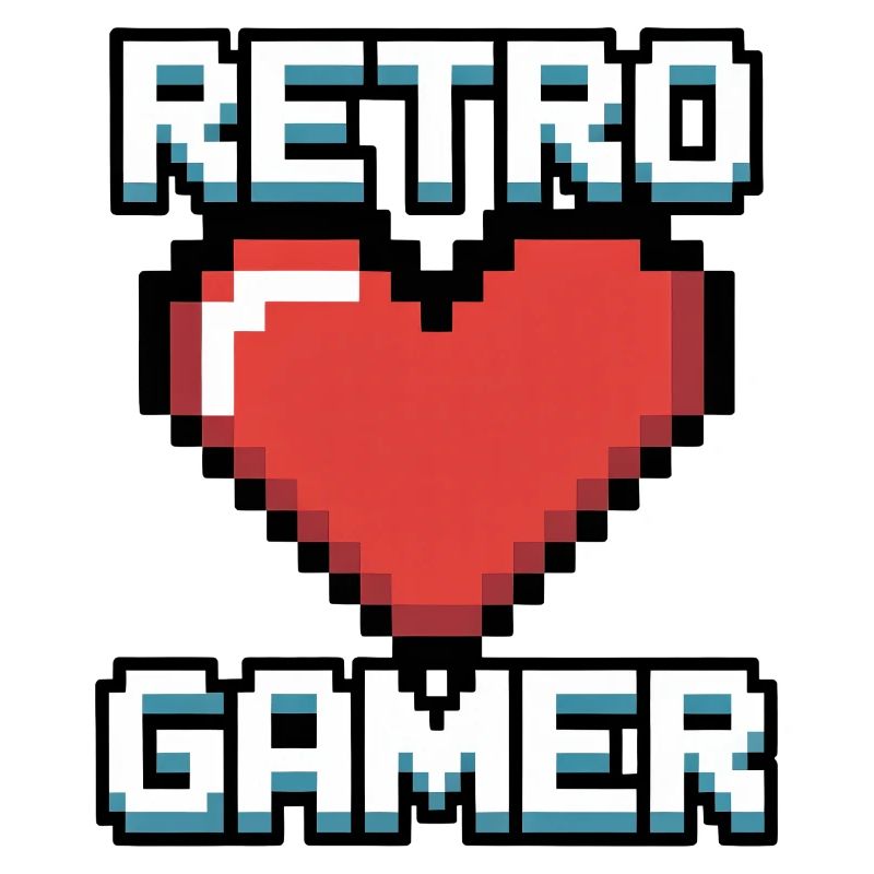 Retro Gamer Pixel Herz