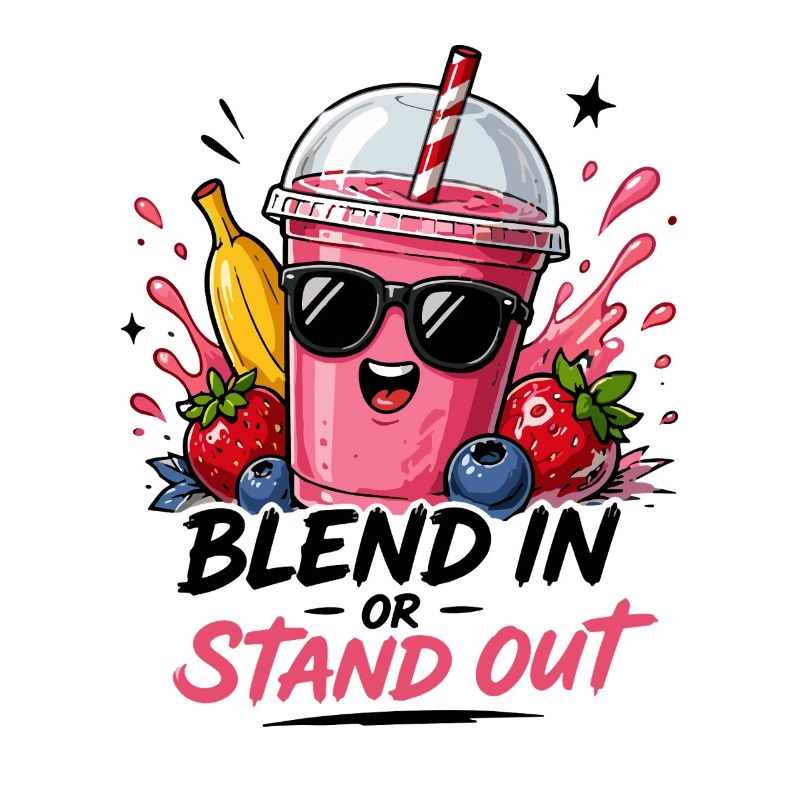Mélangez ou sortez un smoothie cool en disant avec