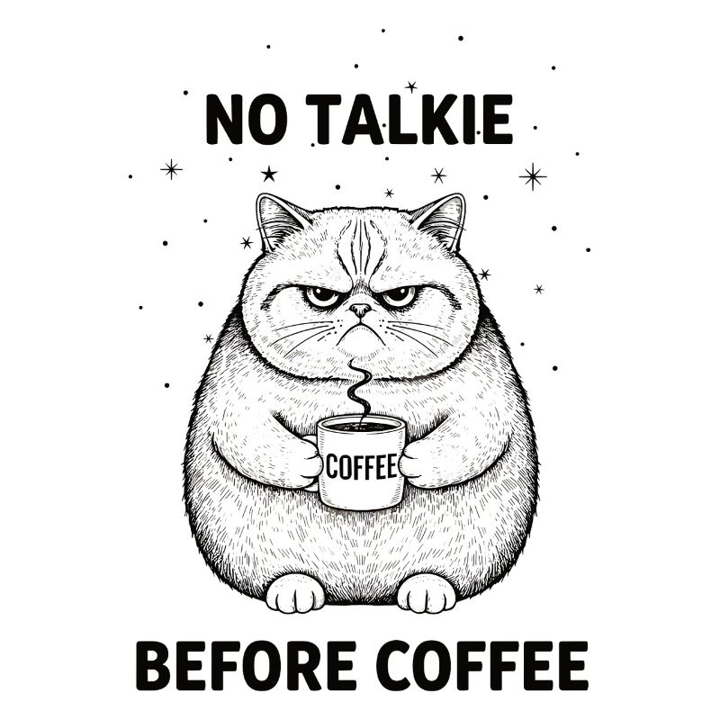Pas de conversation devant un chat amateur de café