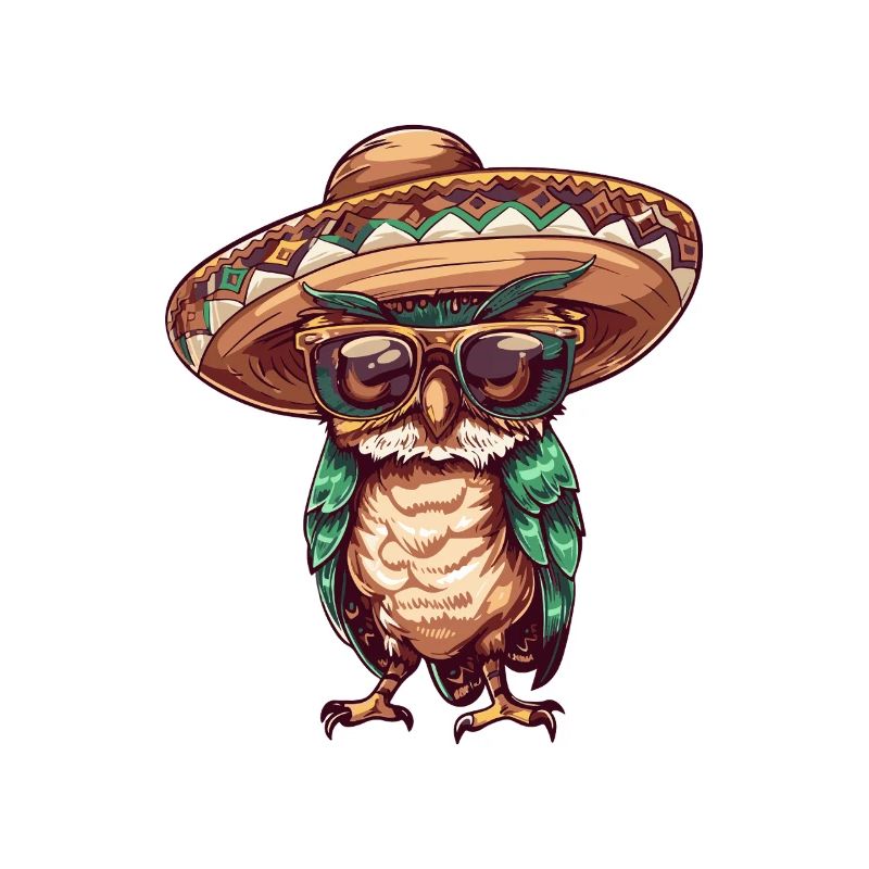 Eule Lustig Sombrero