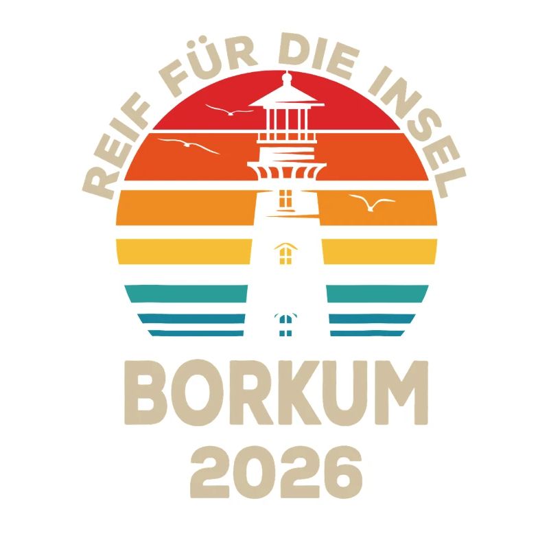 Borkum Insel Retro Sunset 2026