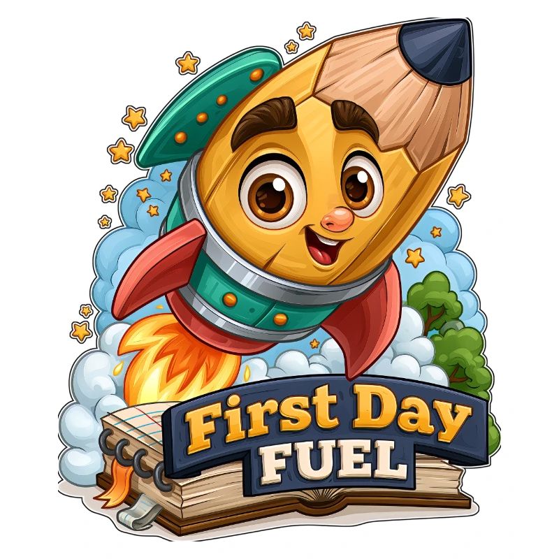 First Day Fuel Rocket Pencil