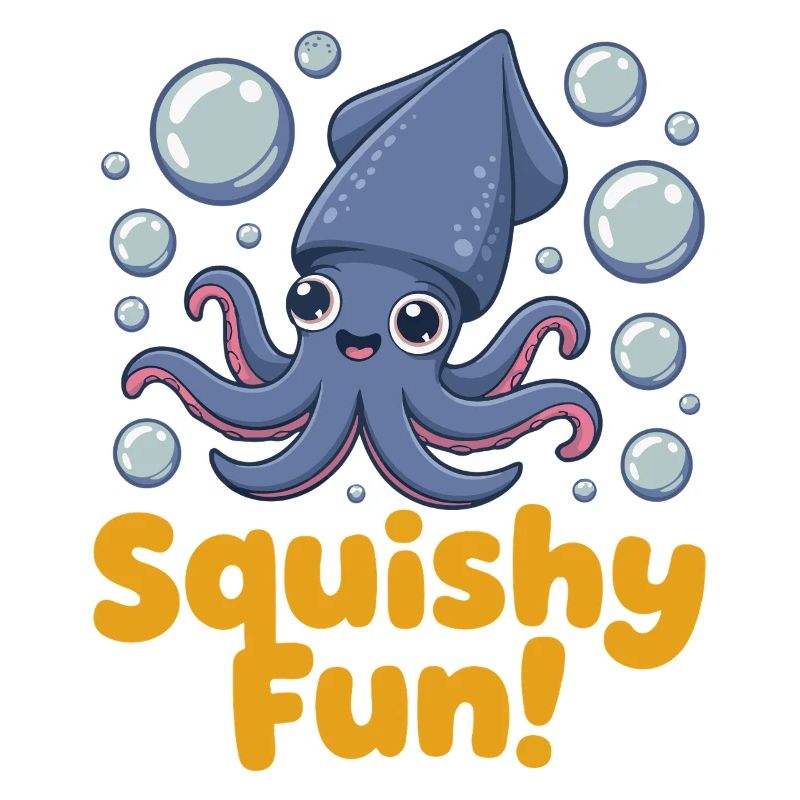 Illustration de calmar Squishy Fun