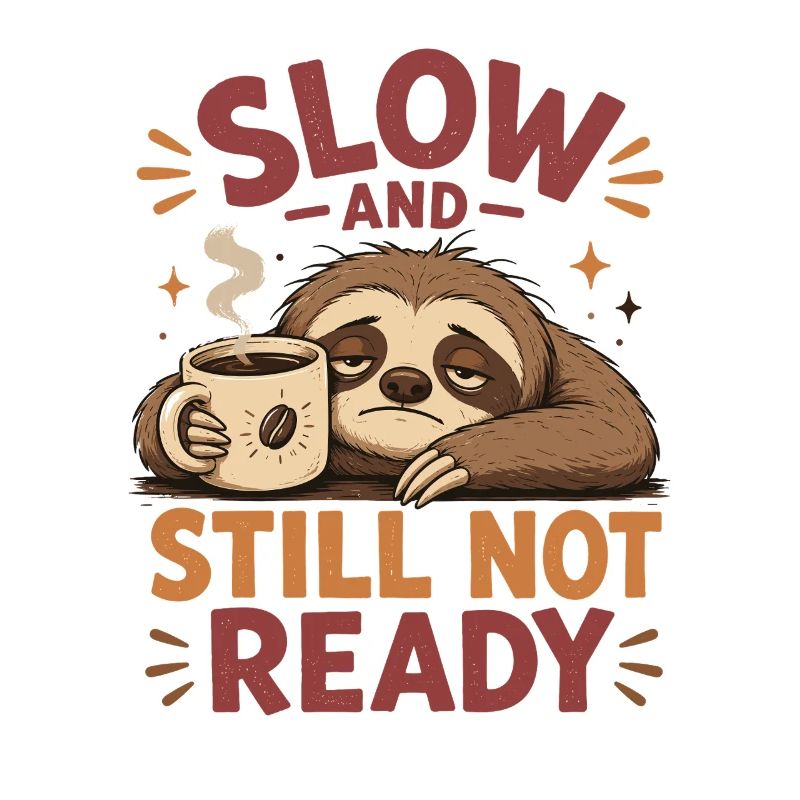 Sloth Coffee Slow Not Ready Shirt
