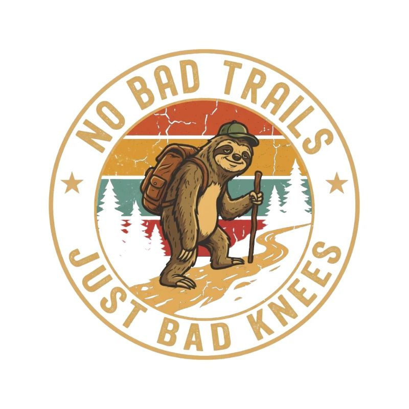 No Bad Trails Sloth Hiking Tee
