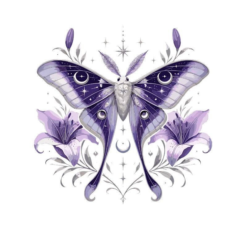 Papillon de nuit de lune pourpre