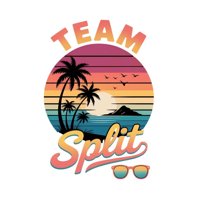 Team Split Sunset Retro
