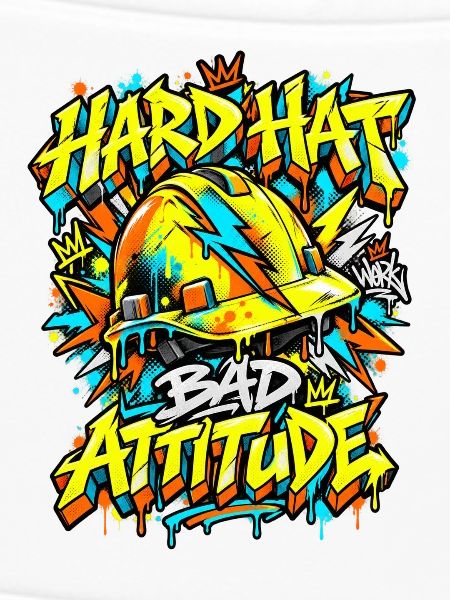 Graffiti Hard Hat Bad Attitude