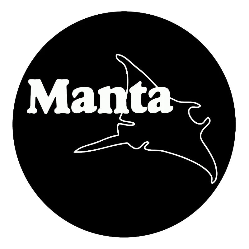 Rochen , Mantarochen , Manta Button , Aufkleber