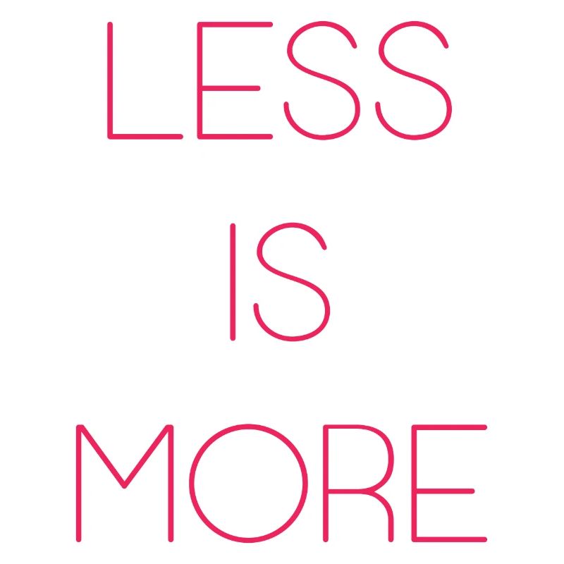 Moins, c’est plus