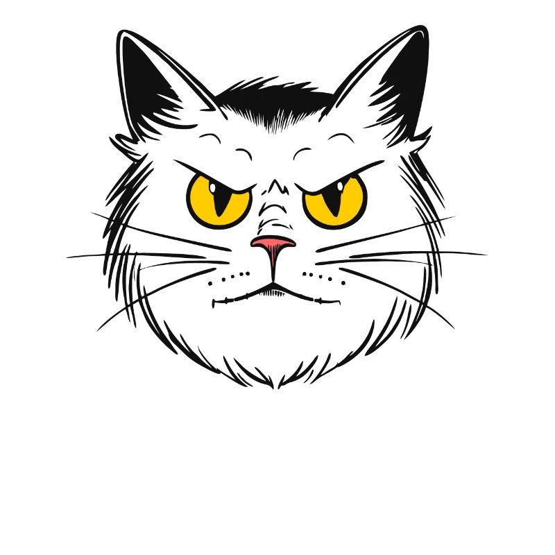 Chat de dessin animé effrayant