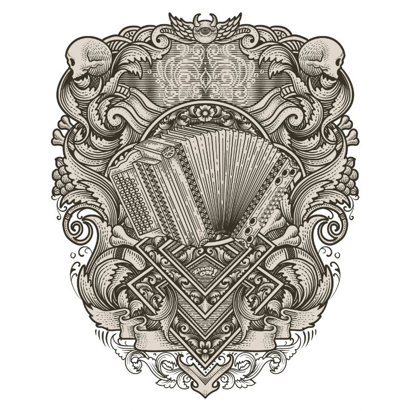 Harmonica Styrian Vintage Illu | ZiachON !