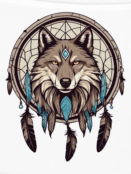 Traumfänger mit Wolf