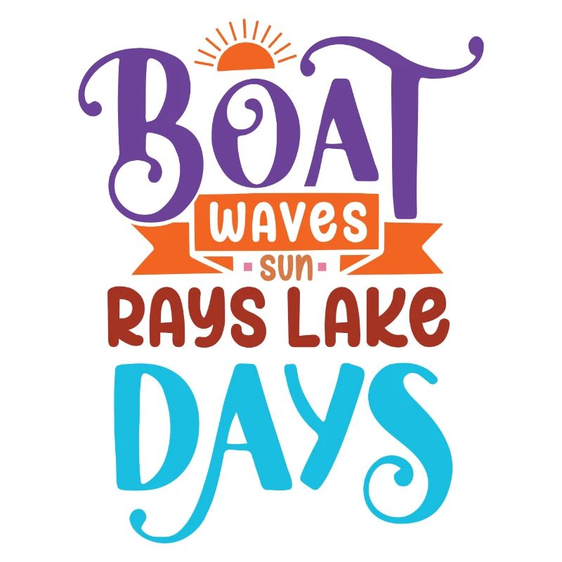 Boat Waves Sun Rays Lake Days
