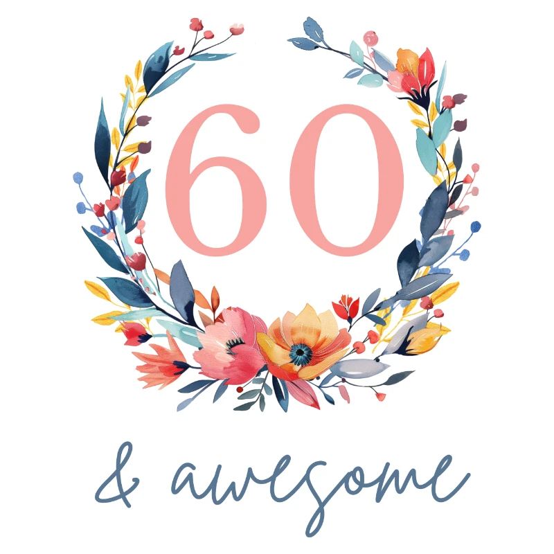 60 & awesome! customizable