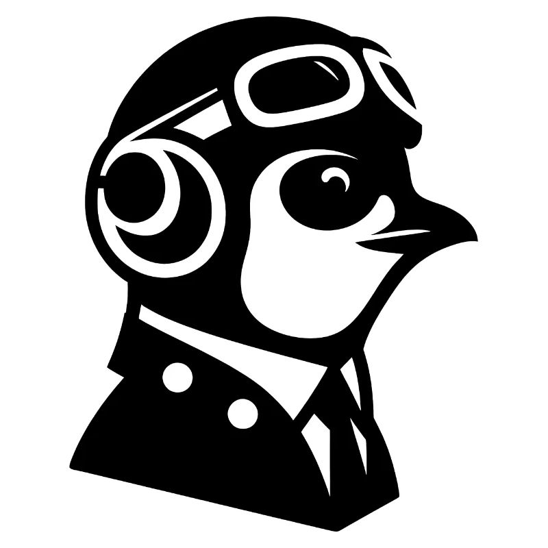 Penguin Pilot Airplane Flying Flight License