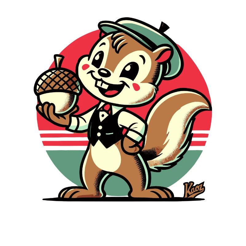 Squirrel with hazelnut