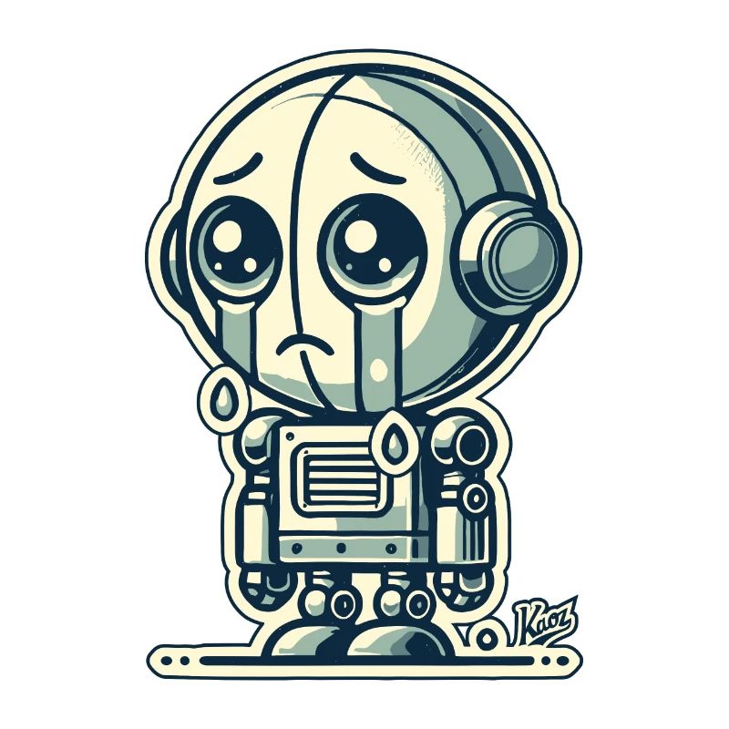 Alles wird gut, kleiner trauriger Roboter