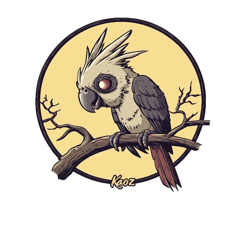 Old parrot on a branch