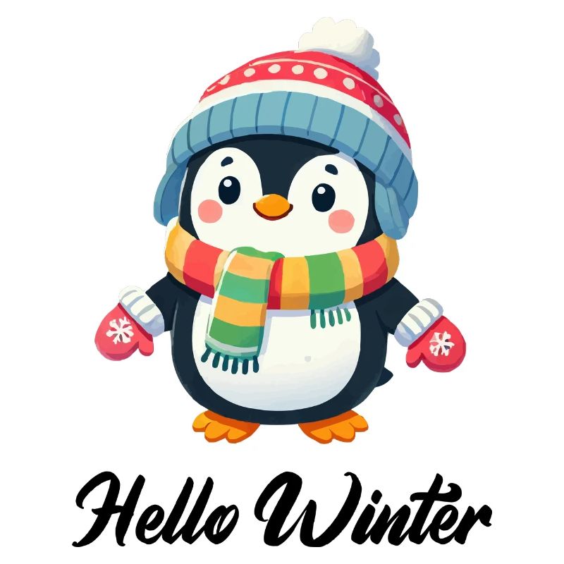 pinguin comic winter