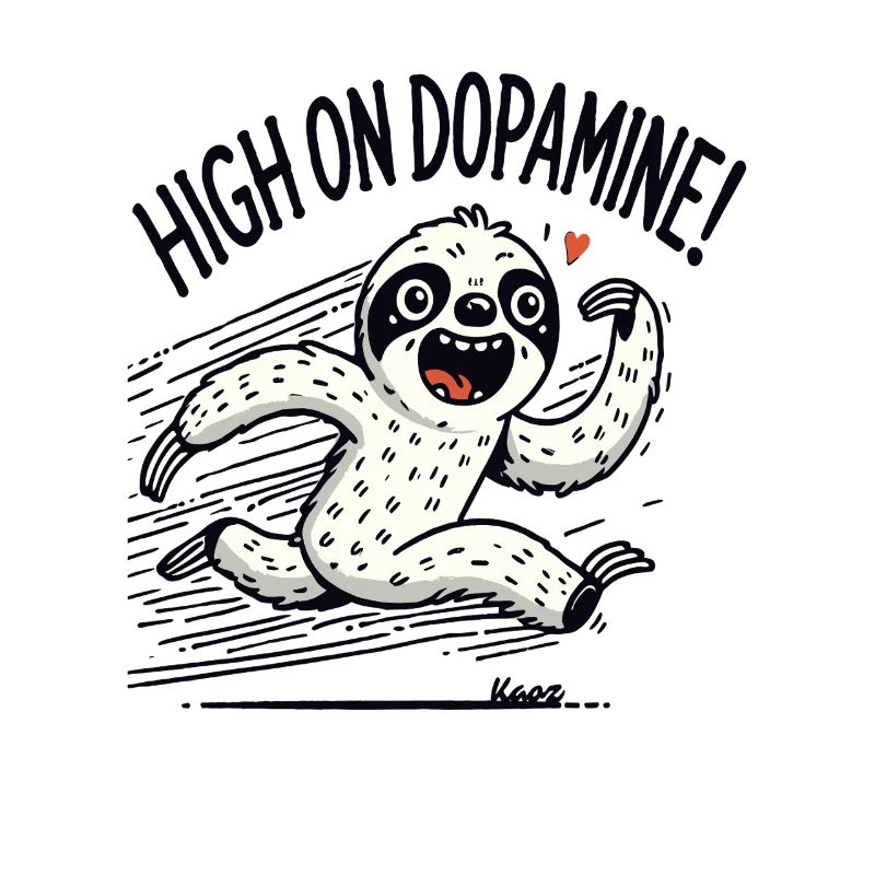 Running sloth full on dopamine