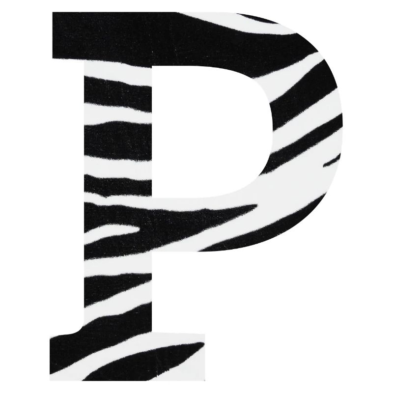 Letter p zebra
