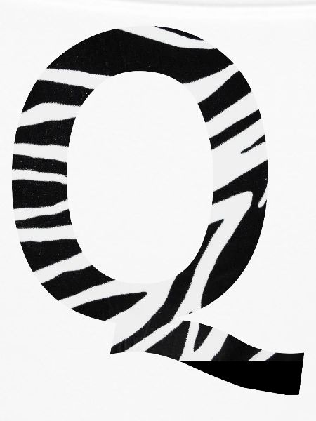 Buchstabe q zebra
